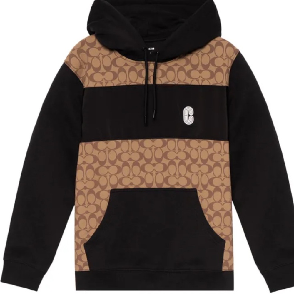 Coach Black and Brown Sweatshirt with Monogram Design